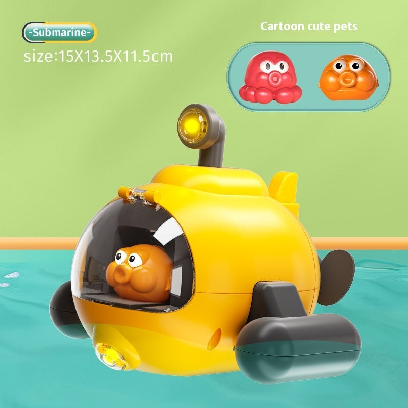 Luminous Submarine Bath Toys Fun Water Catapult Toys for Kids