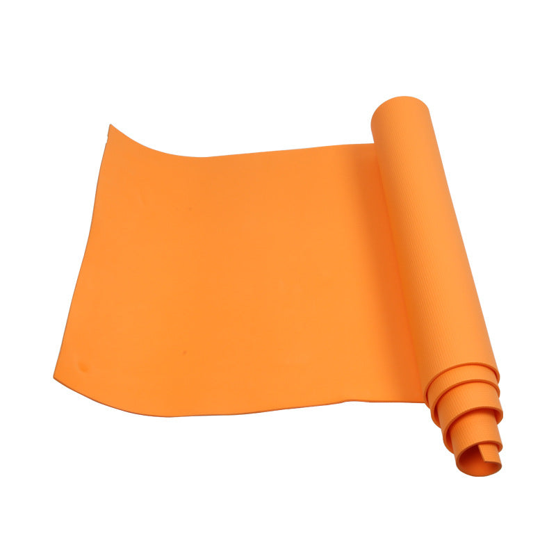 Blue and yellow EVA yoga mat