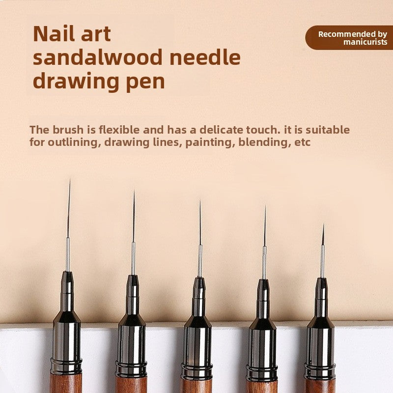Fine Line Sandalwood Nail Art Pen Set