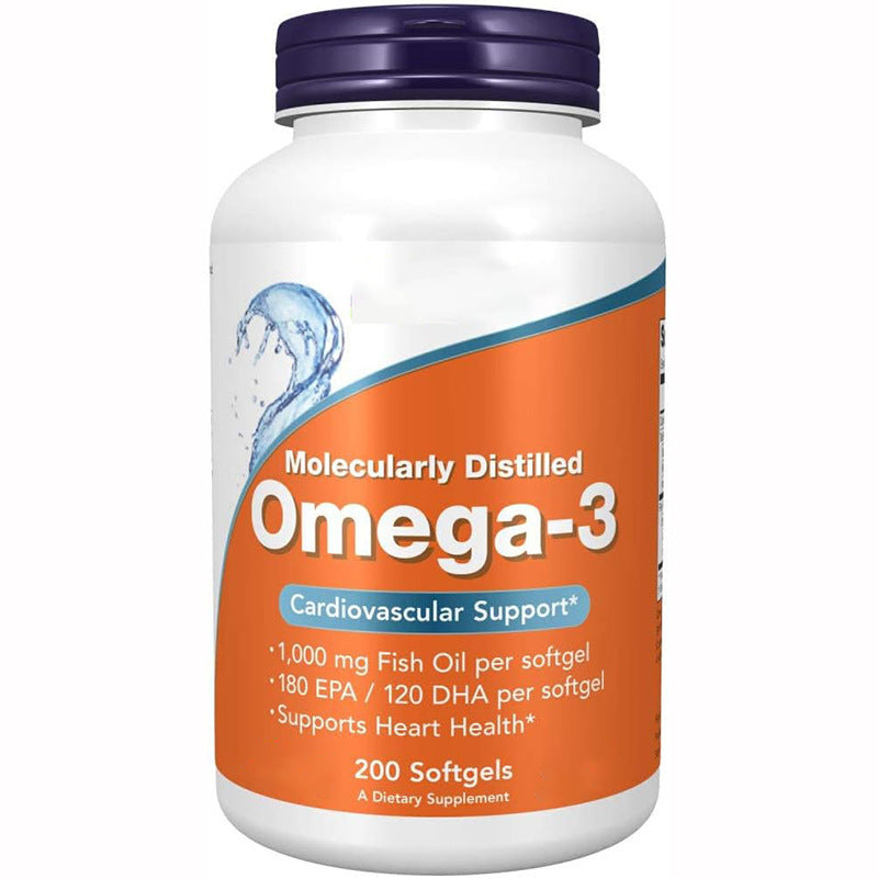 Fish Oil Softgel Capsules Omega-3 Supplement