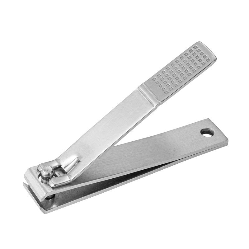 Flat and slanted stainless steel nail clippers for manicure and nail care