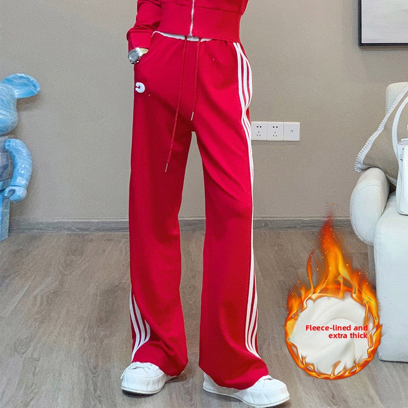 Fleece-Lined and Thickened Sportswear Set