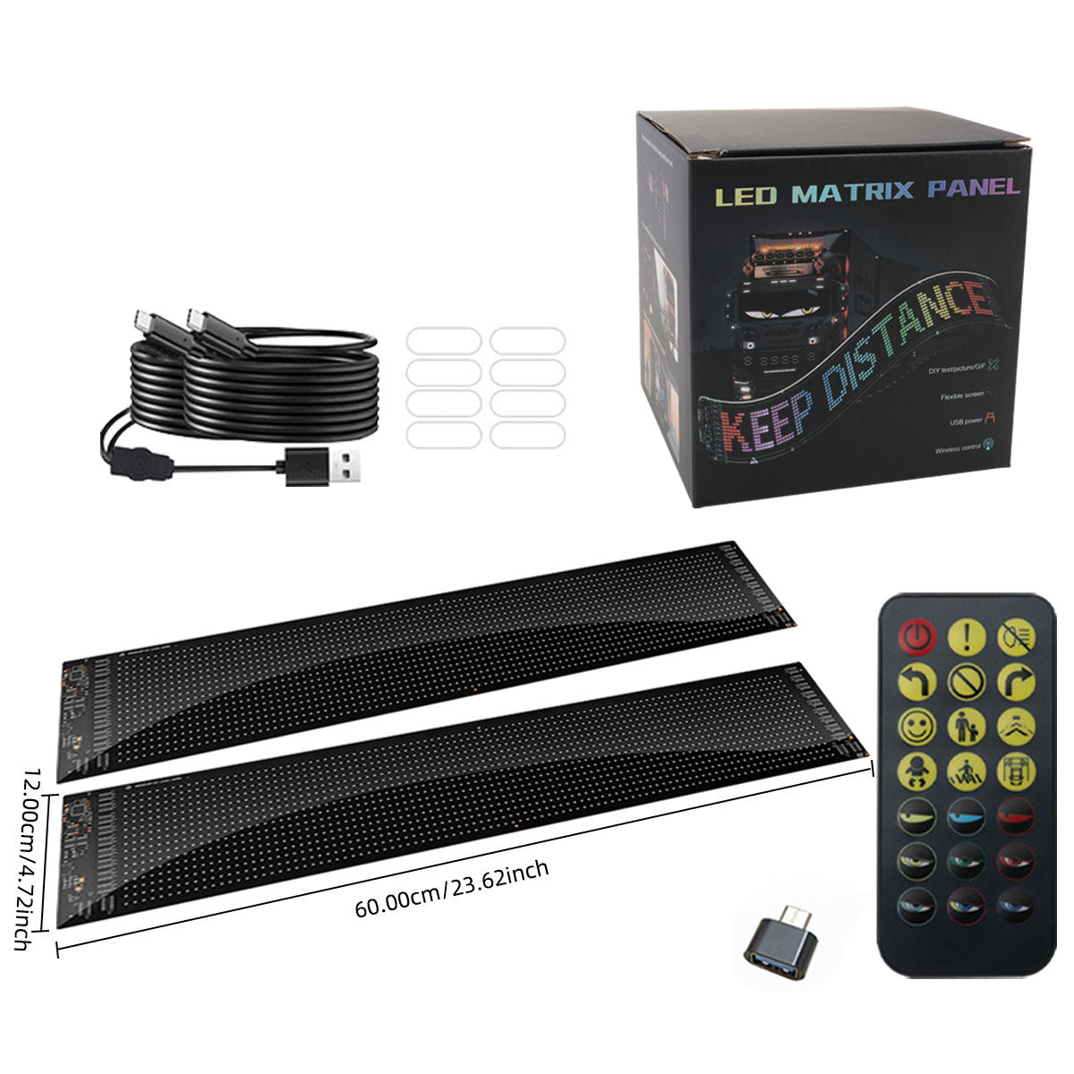 Flexible LED Car Display Screen with Bluetooth Control