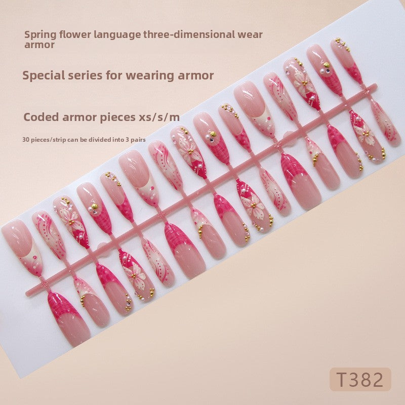Floral Pearl Rhinestone Nail Art Decorations
