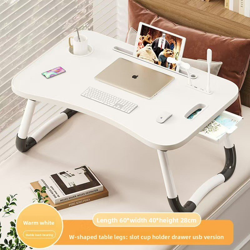 Foldable Bed Desk with Multi-Functional Design