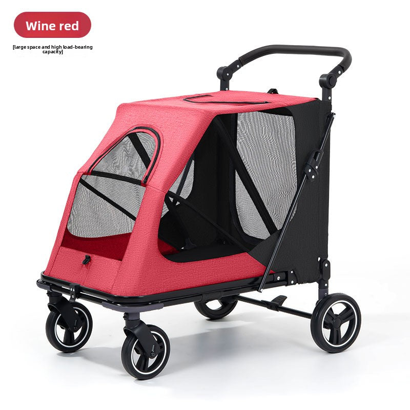Foldable Pet Stroller for Dogs and Cats