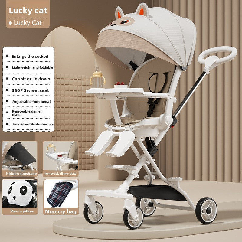 Foldable Two-Way Baby Stroller