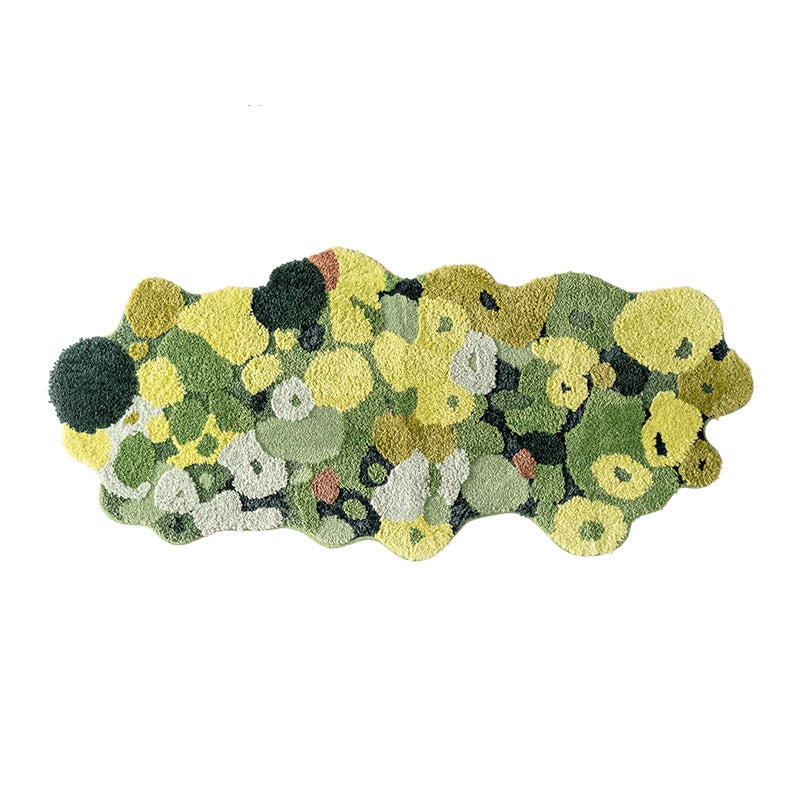 Forest moss tufted carpet