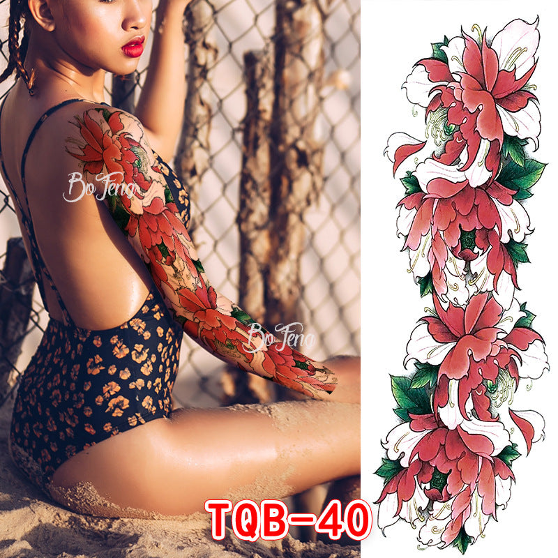 Full arm tattoo stickers waterproof