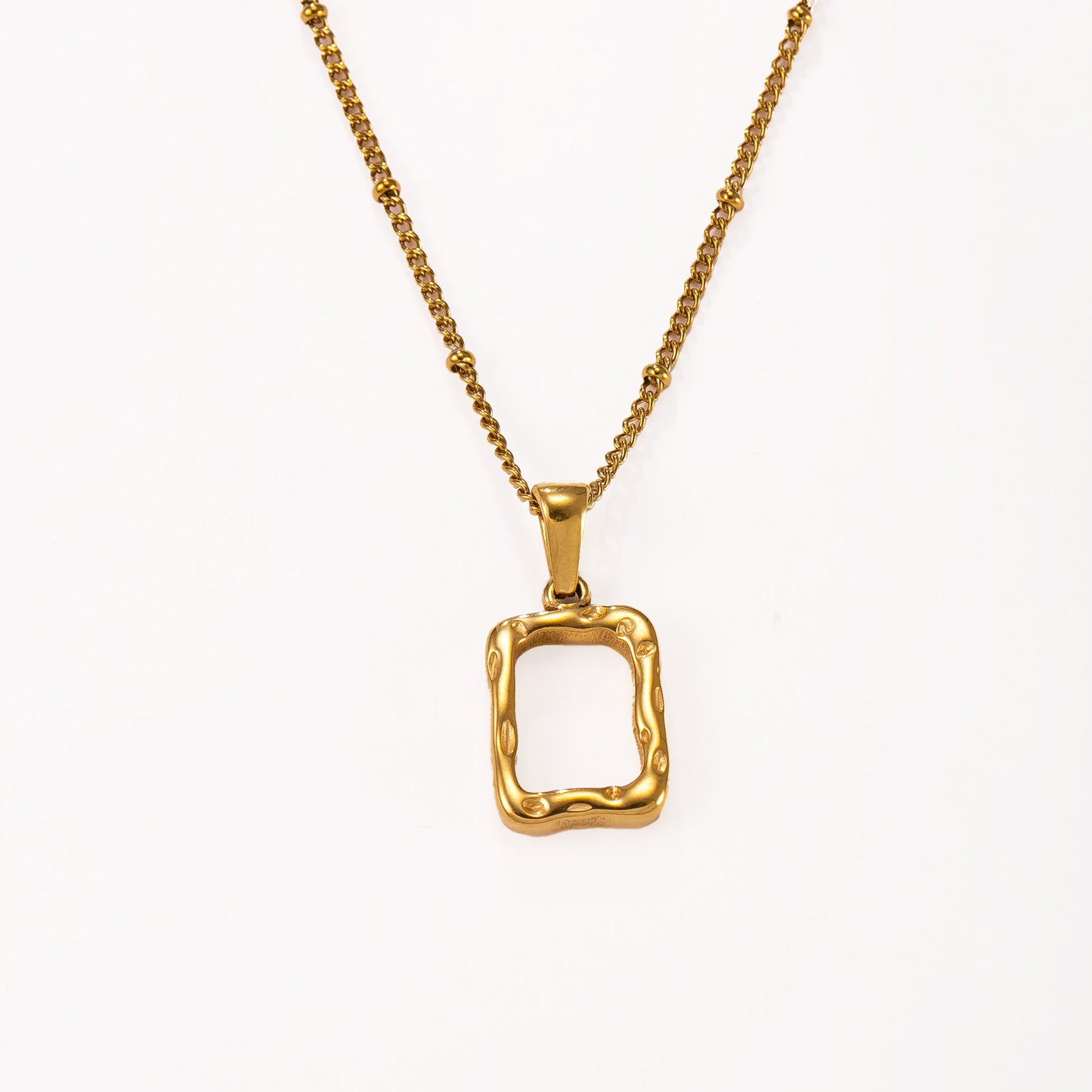 Geometric Layered Stainless Steel Necklace