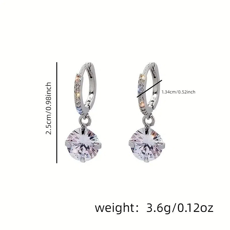 Geometric Zircon Stud Earrings