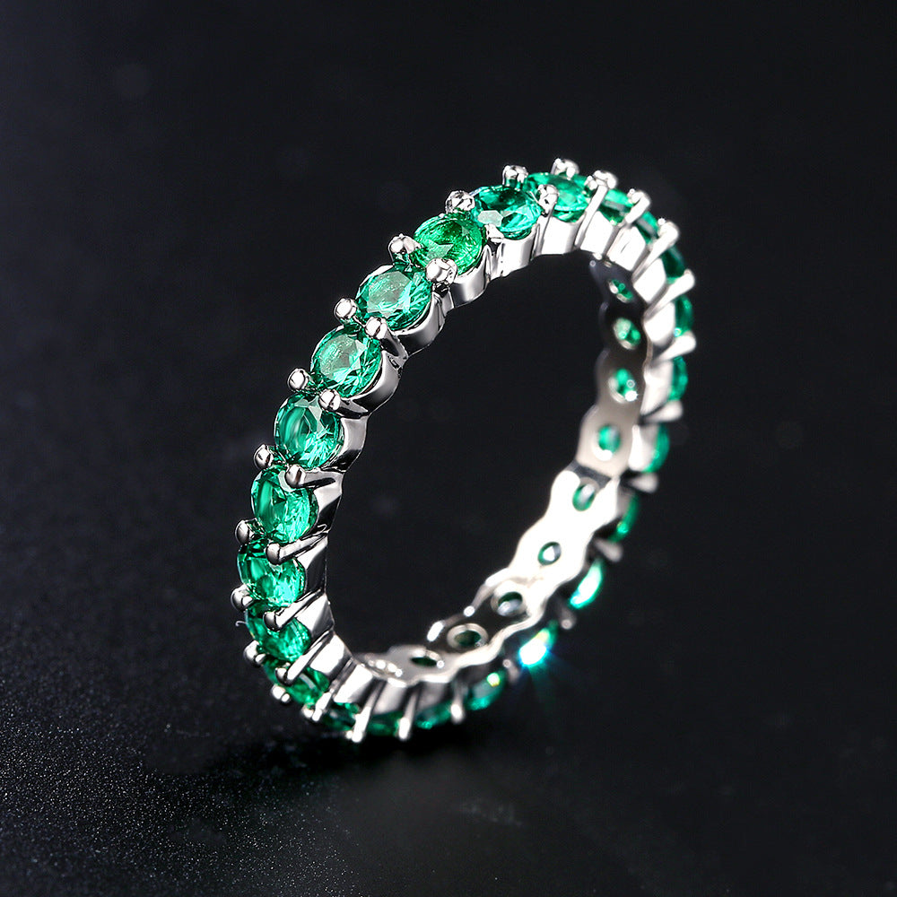 Geometric Zirconia Four-Prong Ring