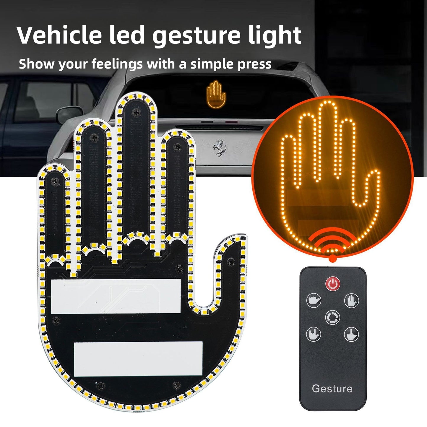 Gesture Control LED Warning Light