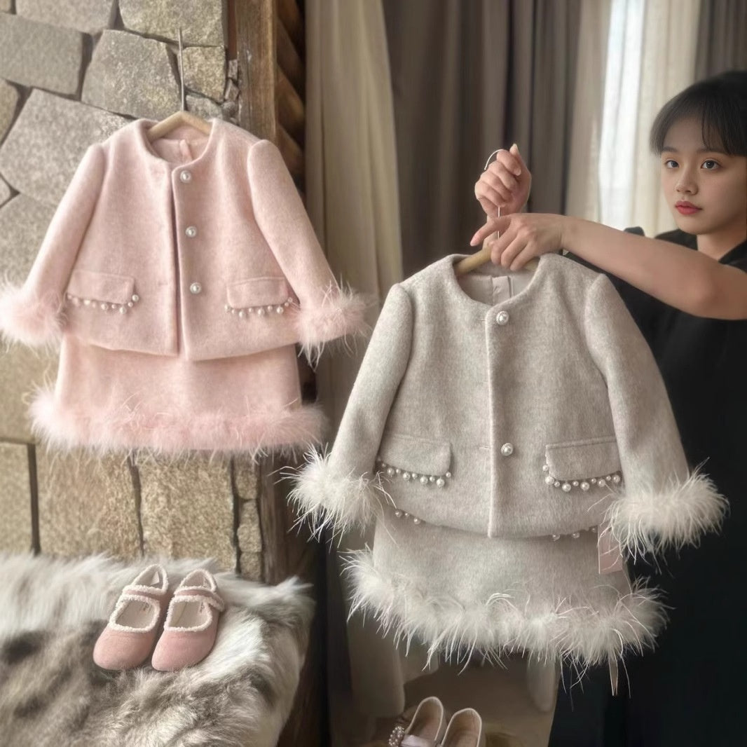 Girls' Chanel-Style Two-Piece Dress Set