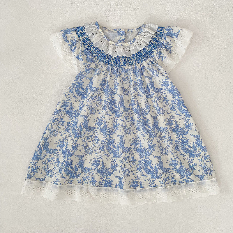 Girls Floral Cotton Dress