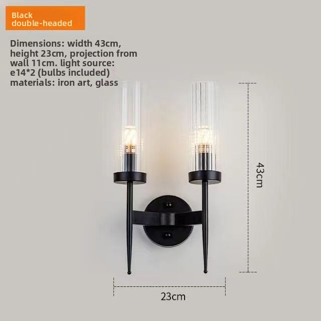 Glass LED wall lamp
