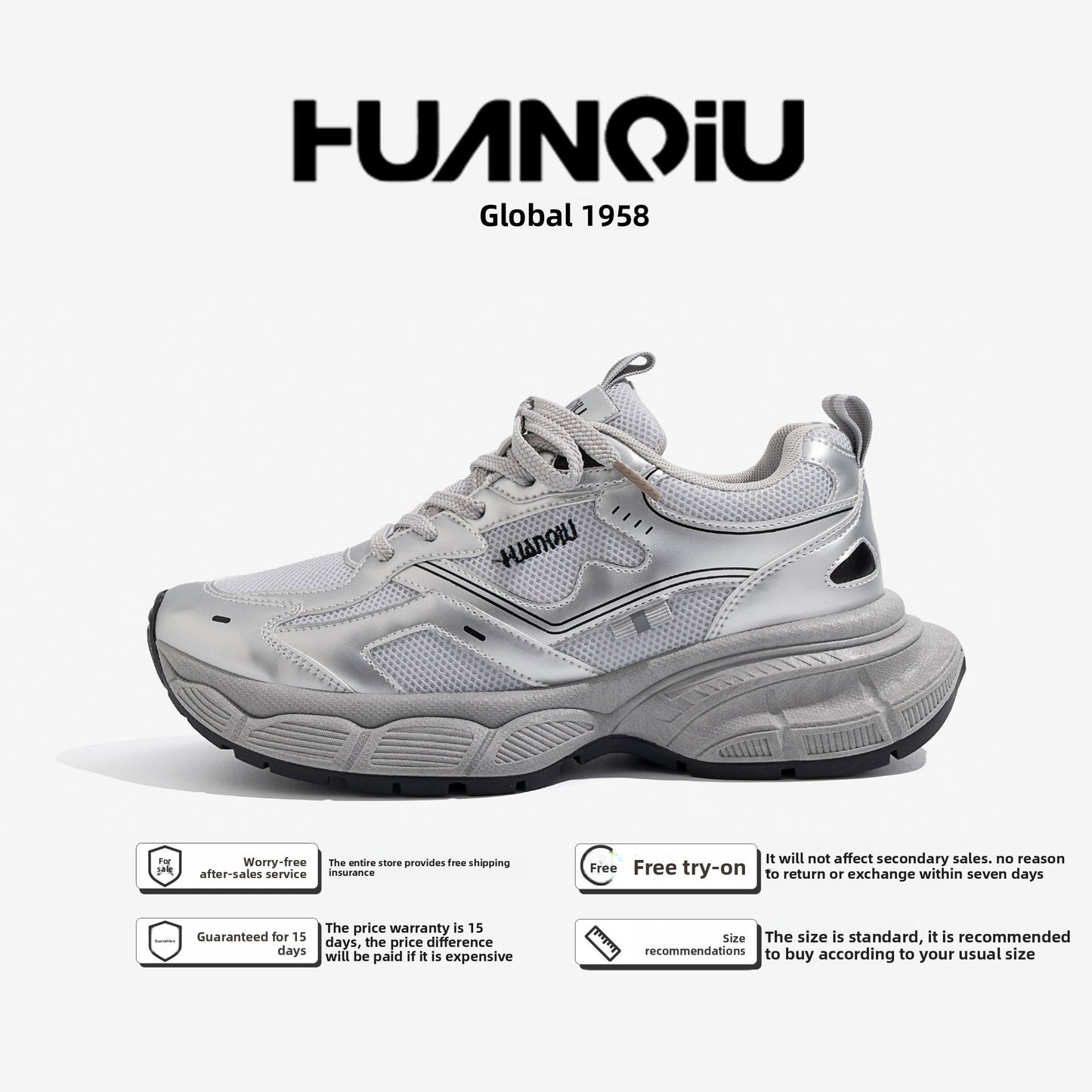 Global men's shoes breathable dad shoes