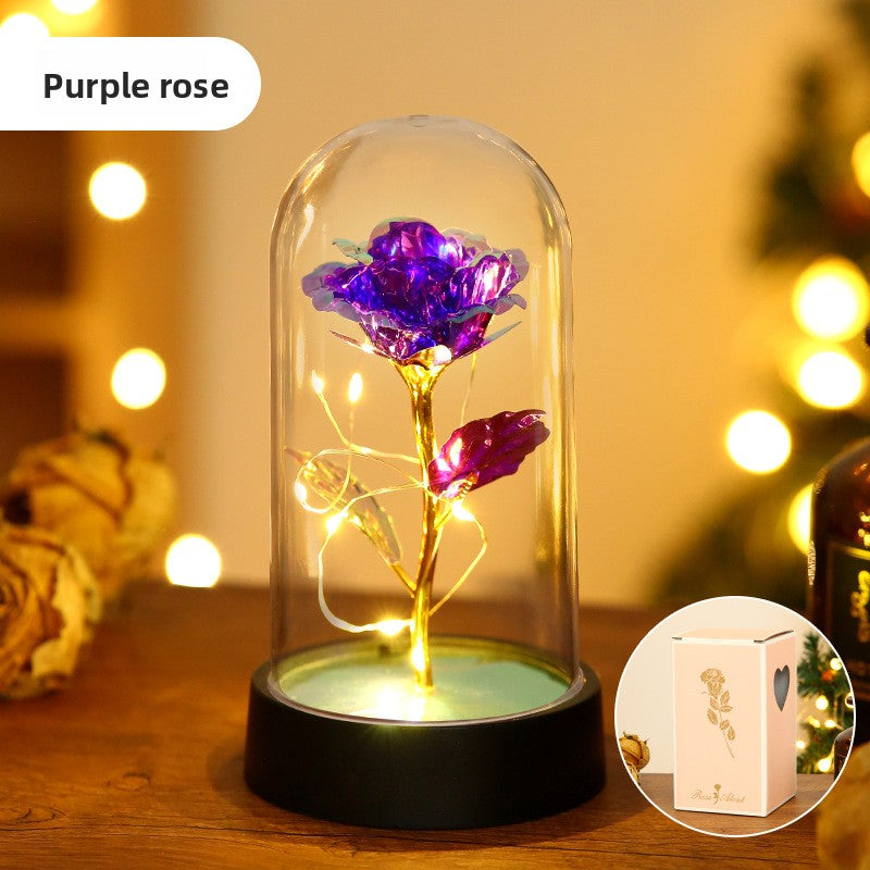 Gold Foil Flower Glass Cover Gift Box