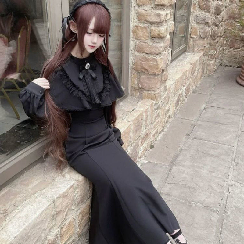 Gothic Lace Long Sleeve Dress