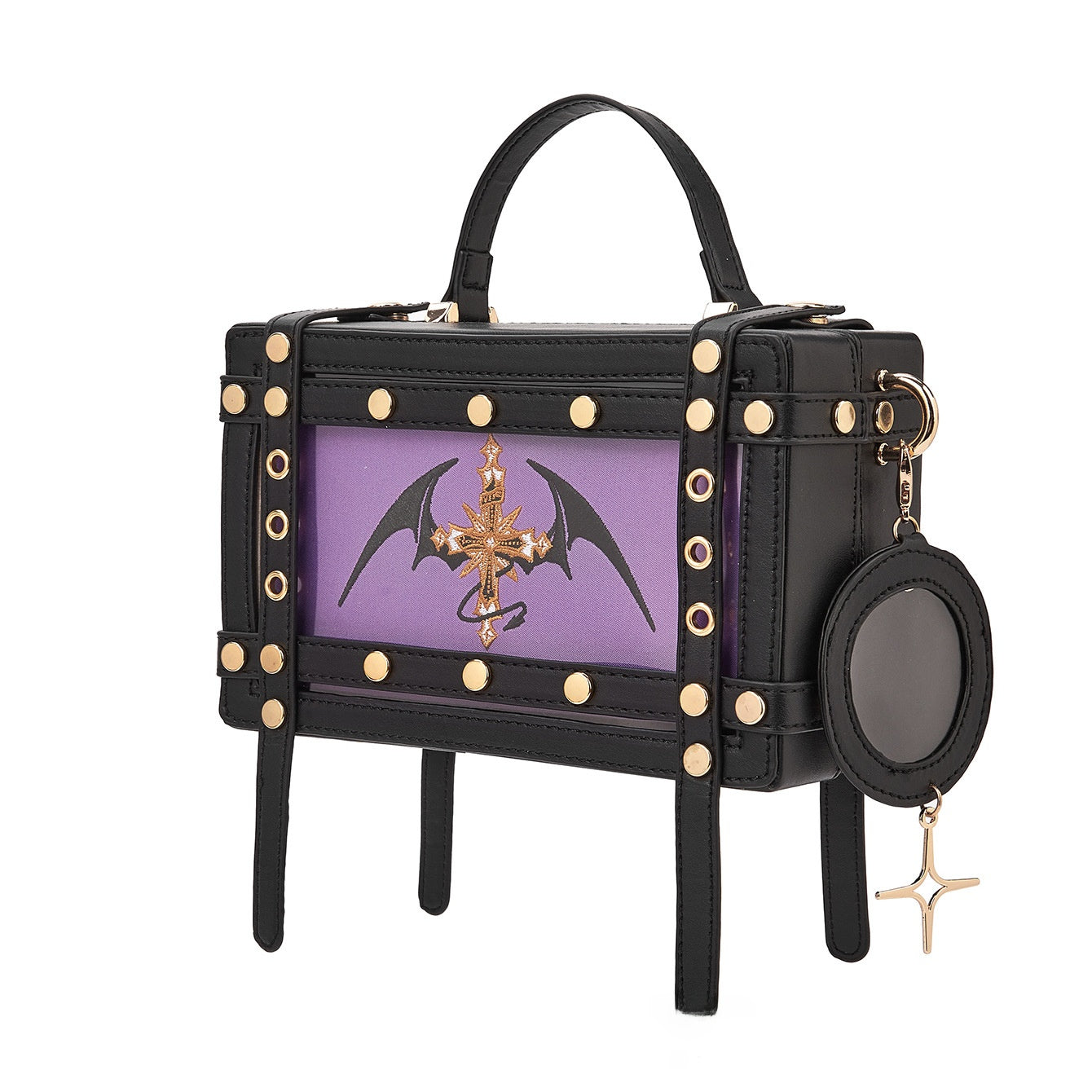 Gothic Lolita Hard Shell Crossbody Bag