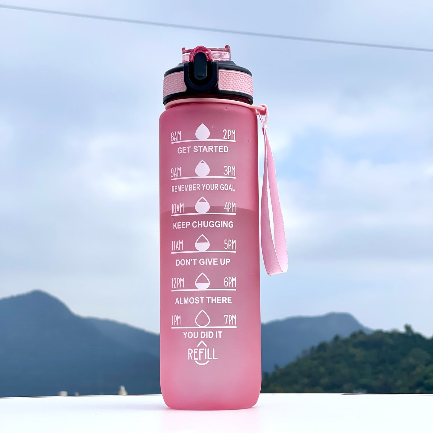 Gradient color straw water cup plastic