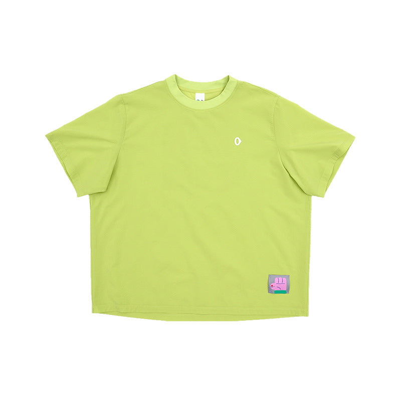 Graphic woven short-sleeved T-shirt