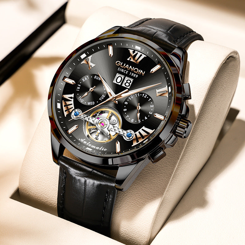 Guanqin Automatic Mechanical Tourbillon Watch