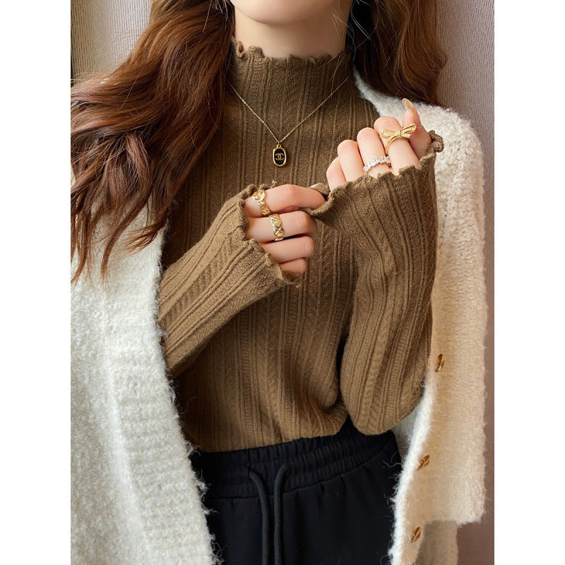 Half Turtleneck Jacquard Knitwear Sweater