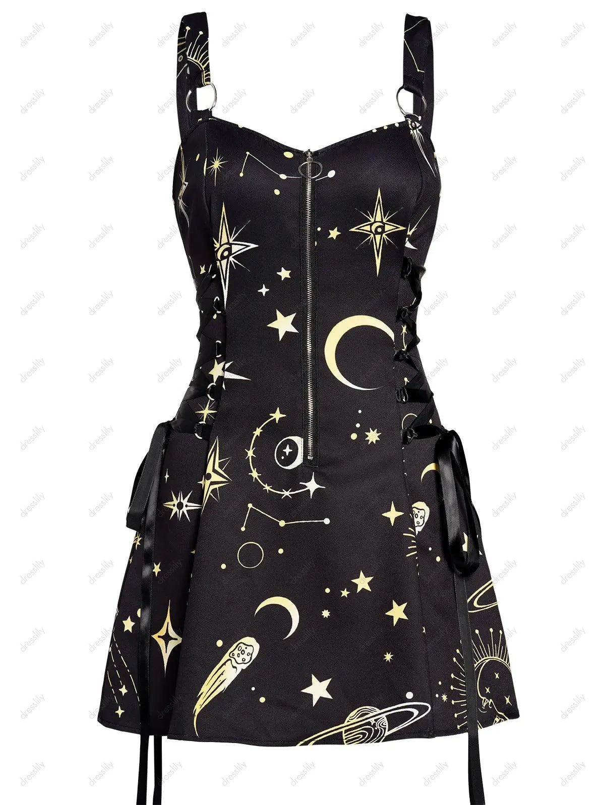 Halloween Print Backless Mini Dress