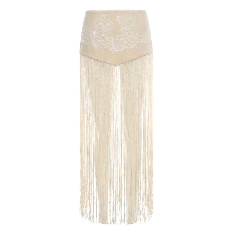 Halterneck Backless Top and High-Waisted Skirt Set
