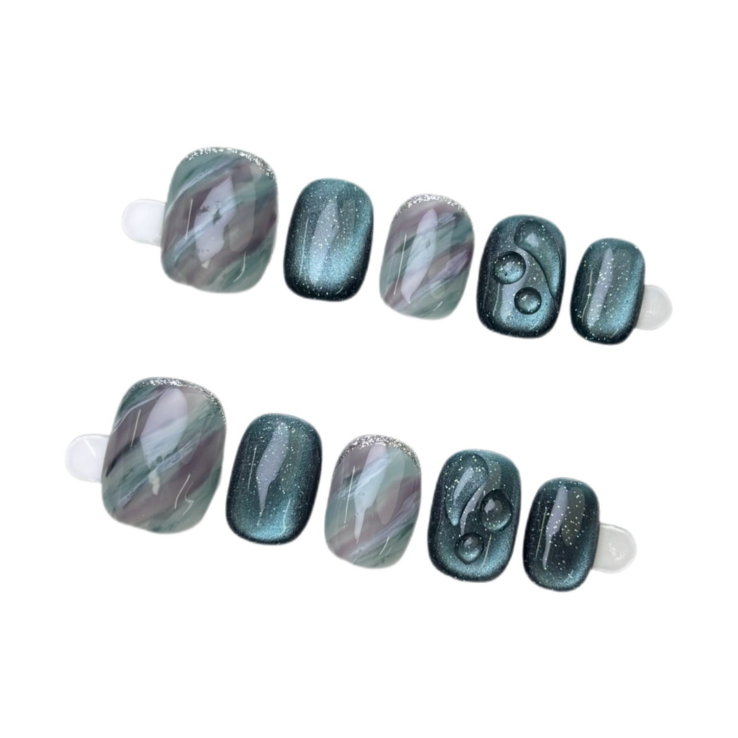 Handmade finished nail art pie