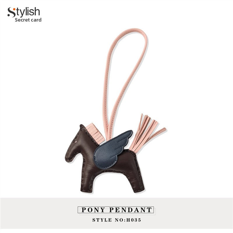 Handmade Leather Pegasus Bag Charm