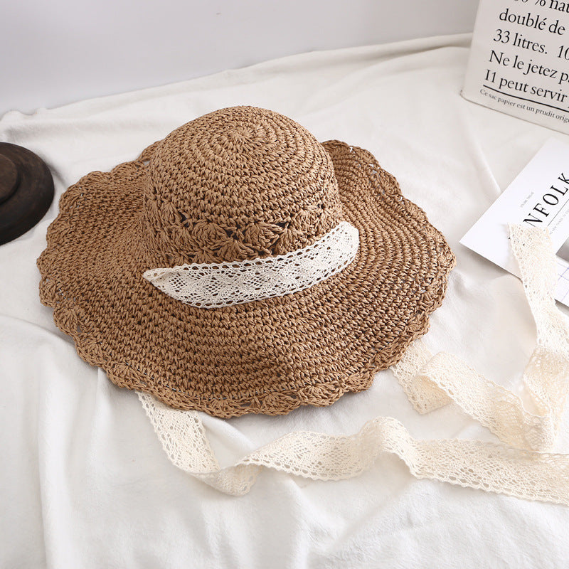 Handwoven Crochet Straw Sun Hat