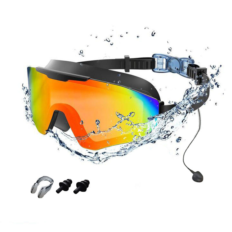 HD Anti-Fog Swimming Goggles with Nose Clip and Earplugs
