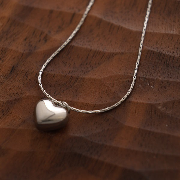 Heart Shape Titanium Steel Clavicle Necklace