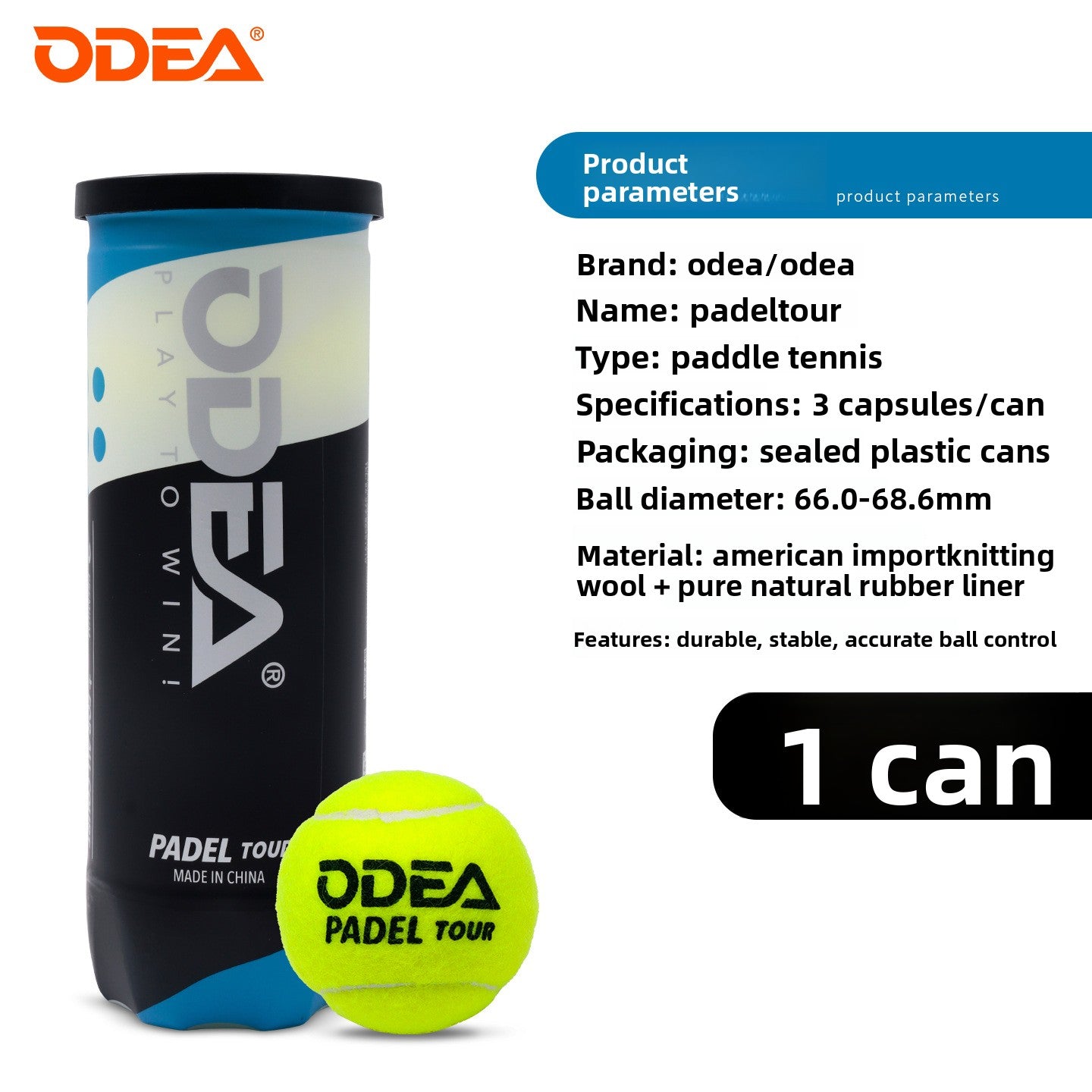 High Elasticity Rubber Tennis Training Ball