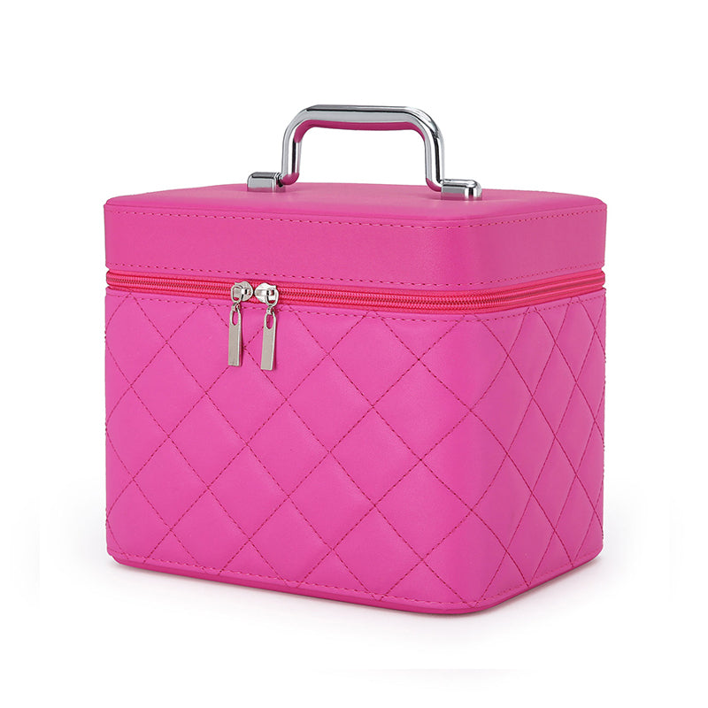 High-Quality PU Cosmetic Case with Multiple Compartments