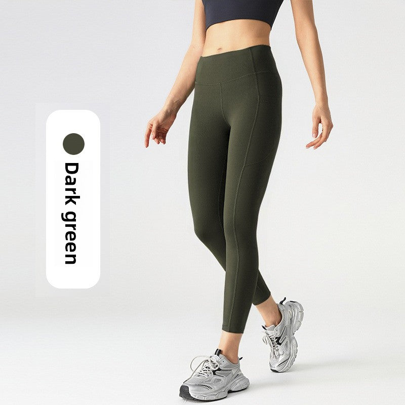 High Waist Yoga Pants with Side Pockets