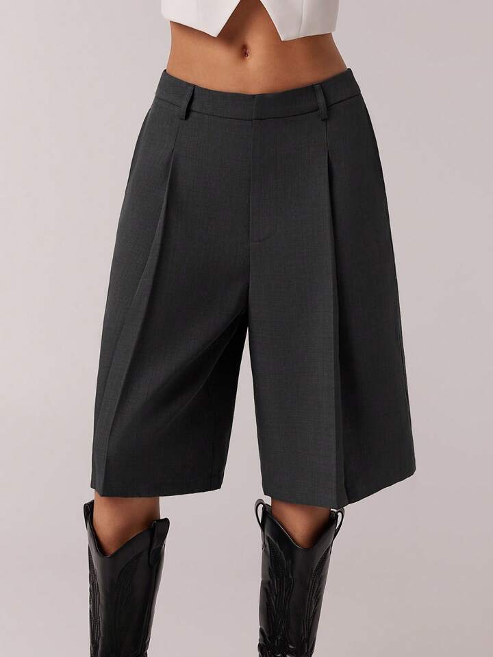 High Waisted Casual Suit Shorts for Women