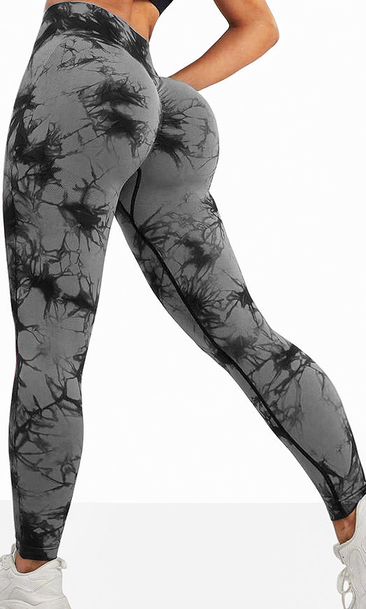 High Waisted Tie Dye Yoga Fitness Pants