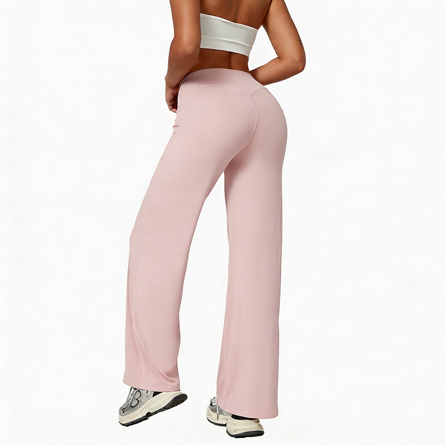High-Waisted Yoga Pants Wide-Leg Fitness Wear
