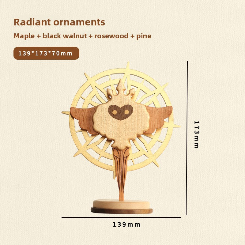 Hollow Knight Wooden Desktop Figurine Rotatable Game Collectible