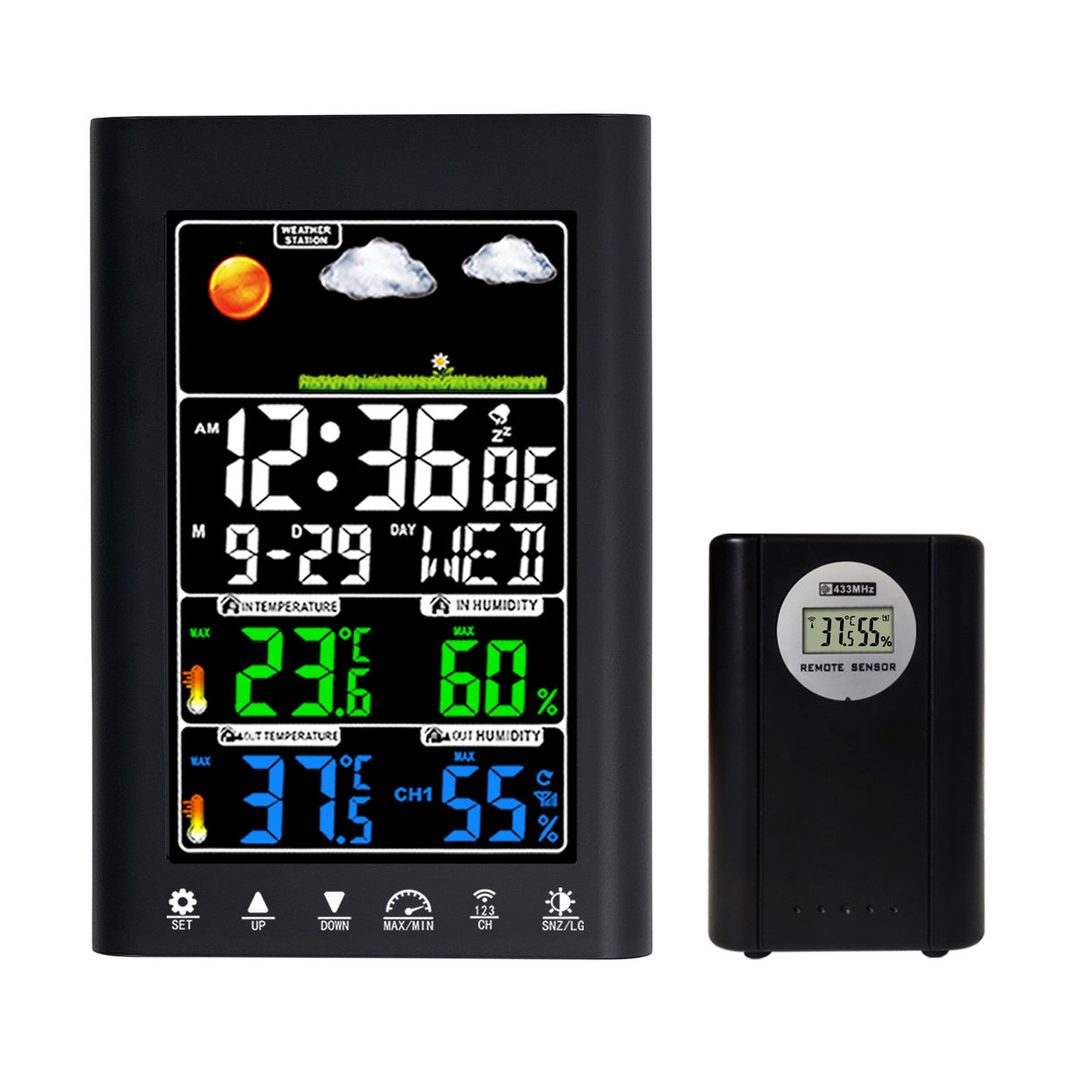Humidity monitoring alarm clock
