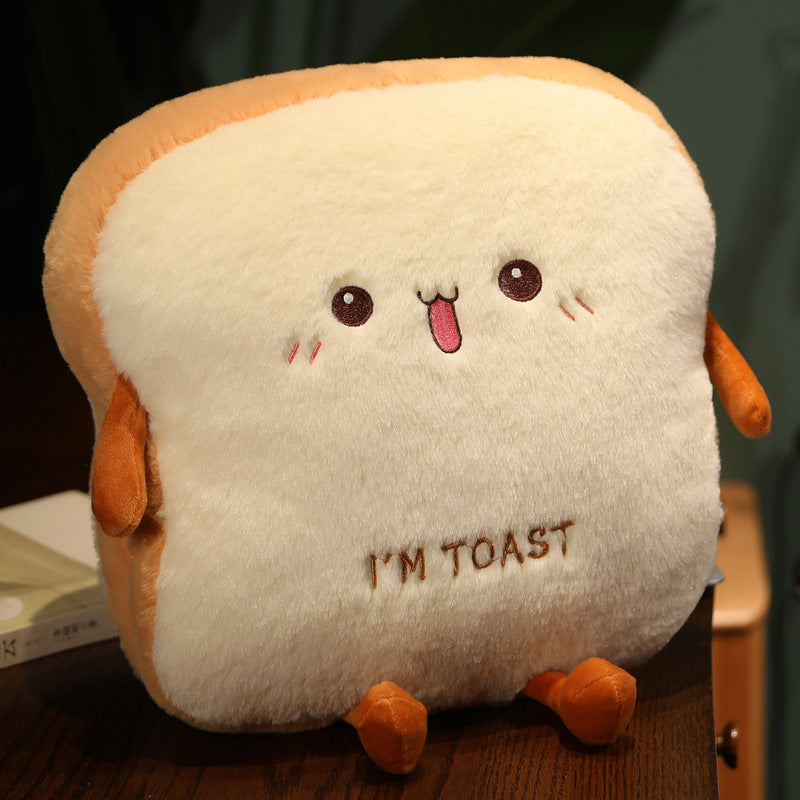 Imitation Rabbit Hair Toast Plush Pillow