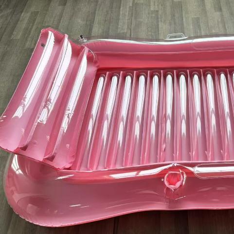 Inflatable floating bed raft