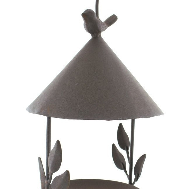 Iron Vintage Bird House Feeder Garden Ornament