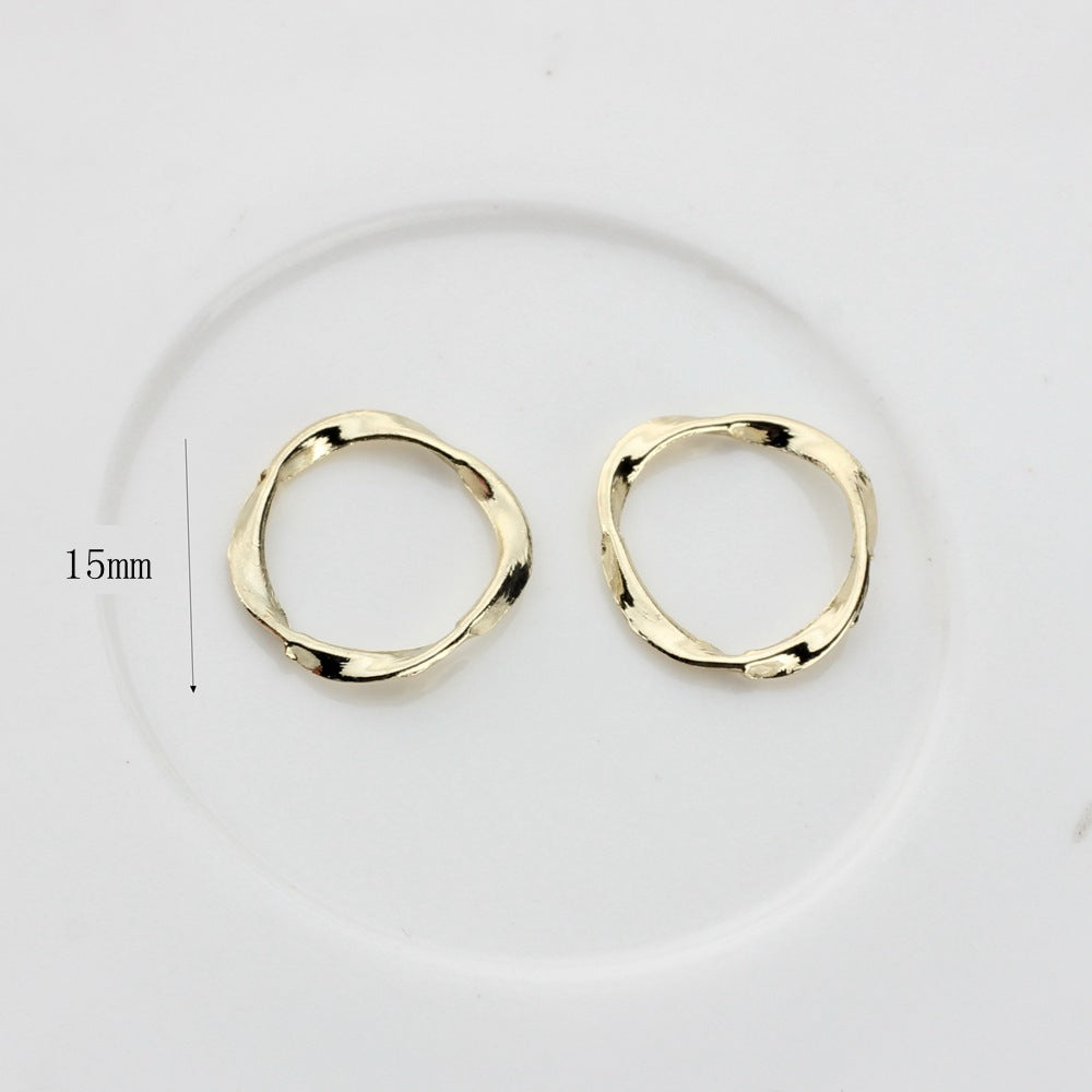 Irregular Circle Alloy Pendant for Jewelry Making