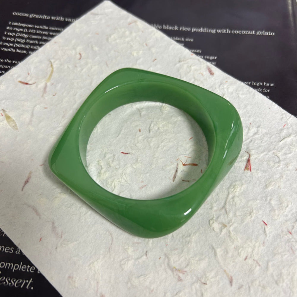 Irregular Geometric Resin Bracelets with Gradient Pattern
