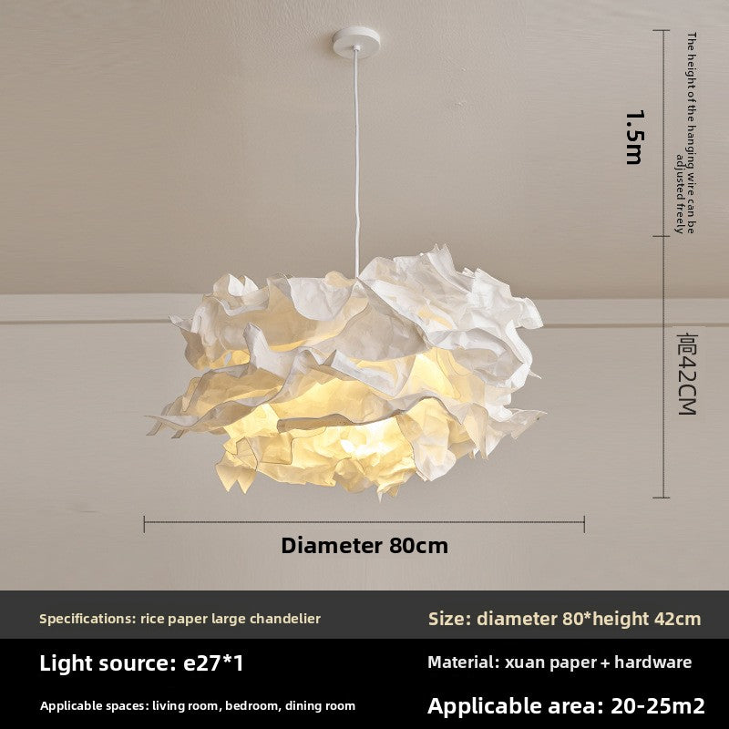 Japanese Wabi-Sabi Paper Cloud Chandelier