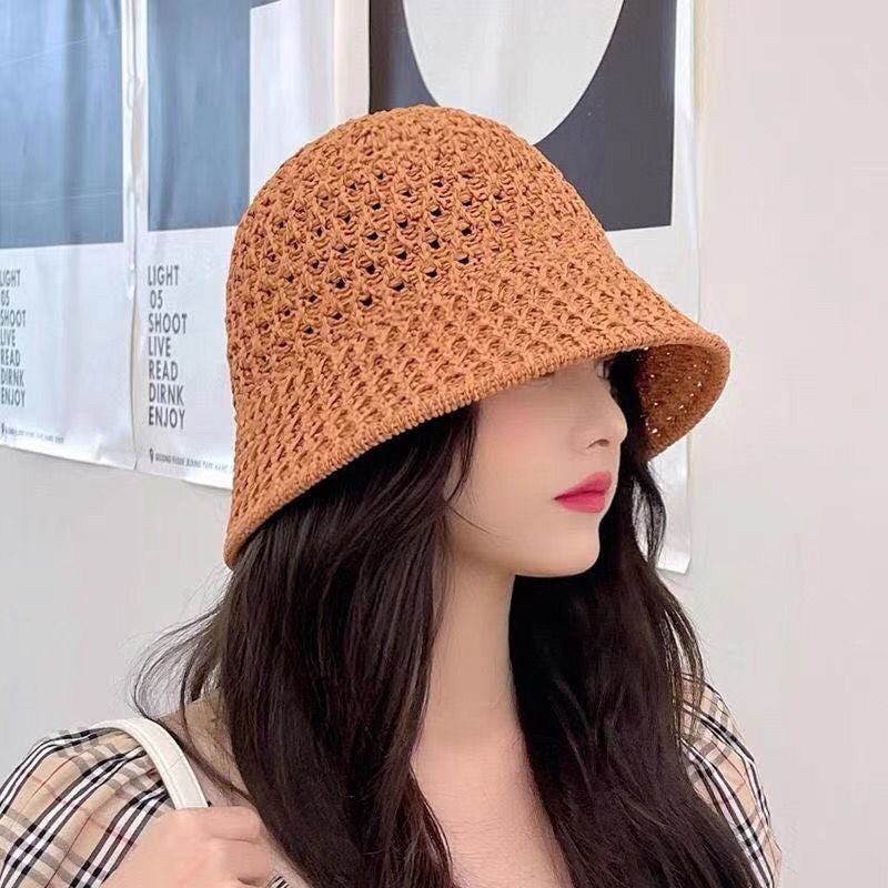 Knitted Breathable Sun Bucket Hat